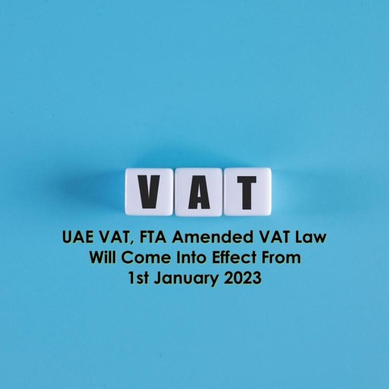 UAE VAT, FTA Amended VAT Law
