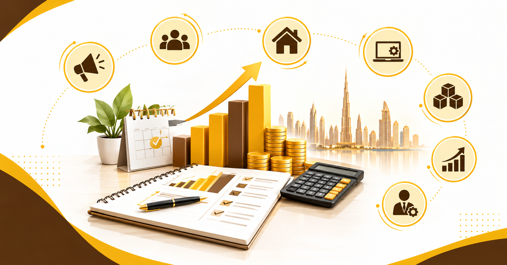 Importance of Accounting for UAE Businesses, highlighting financial management, bookkeeping, tax compliance, and business growth in Dubai, UAE