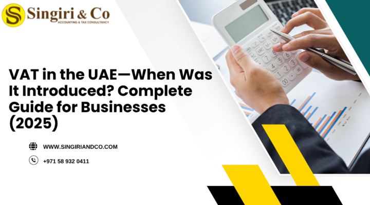 VAT in the UAE showing the business taxation concept, invoices, financial documents, and compliance with UAE VAT laws for companies and professionals.