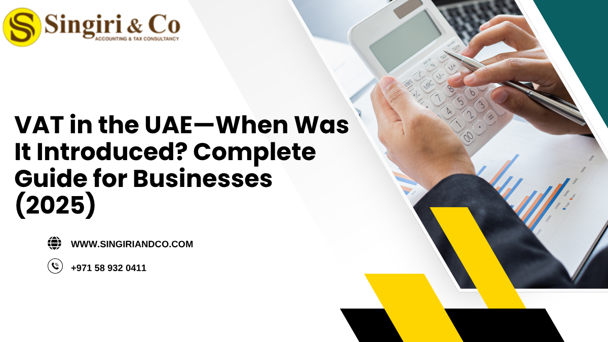VAT in the UAE showing the business taxation concept, invoices, financial documents, and compliance with UAE VAT laws for companies and professionals.