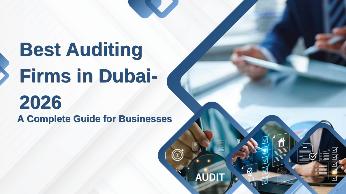 Best Auditing Firms in Dubai-2026 business professionals reviewing financial reports in modern office