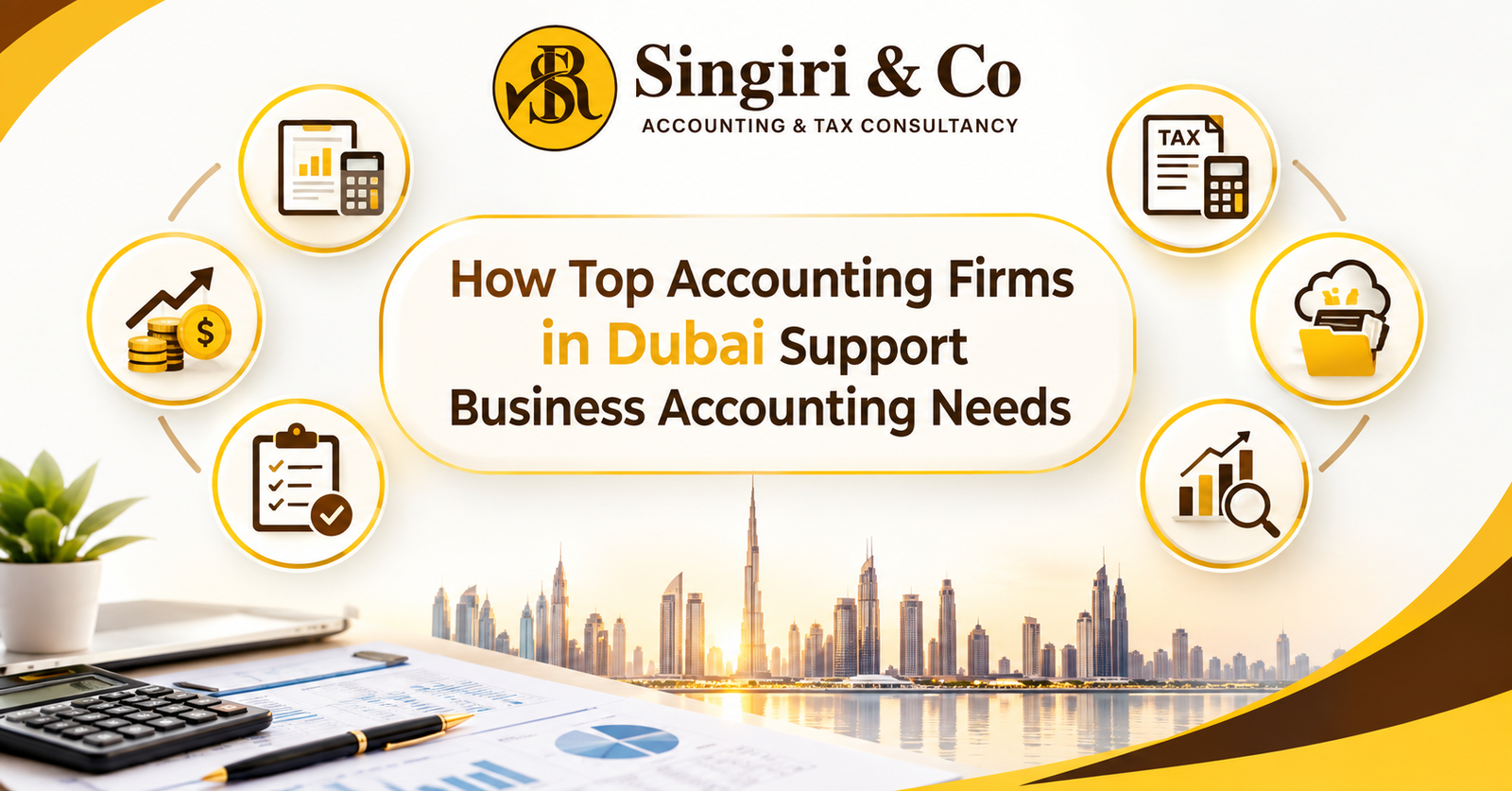 Role of Top Accounting Firms in Dubai Businesses in managing financial records, bookkeeping, reporting, tax compliance, and accounting needs.
