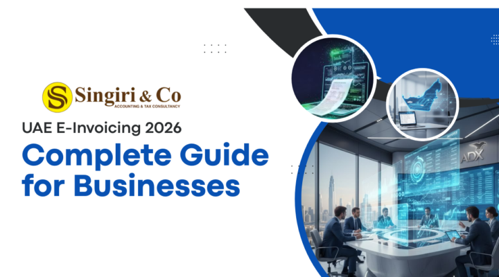UAE E-Invoicing 2026 complete guide for businesses explaining digital invoicing system, VAT compliance, and corporate tax process in UAE