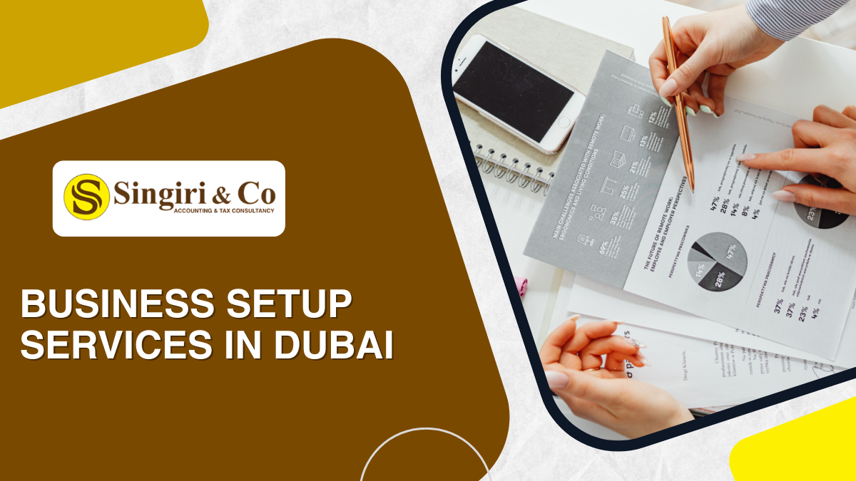 Business Setup Services in Dubai helping entrepreneurs with company formation, trade licenses, VAT registration, and Corporate Tax compliance.