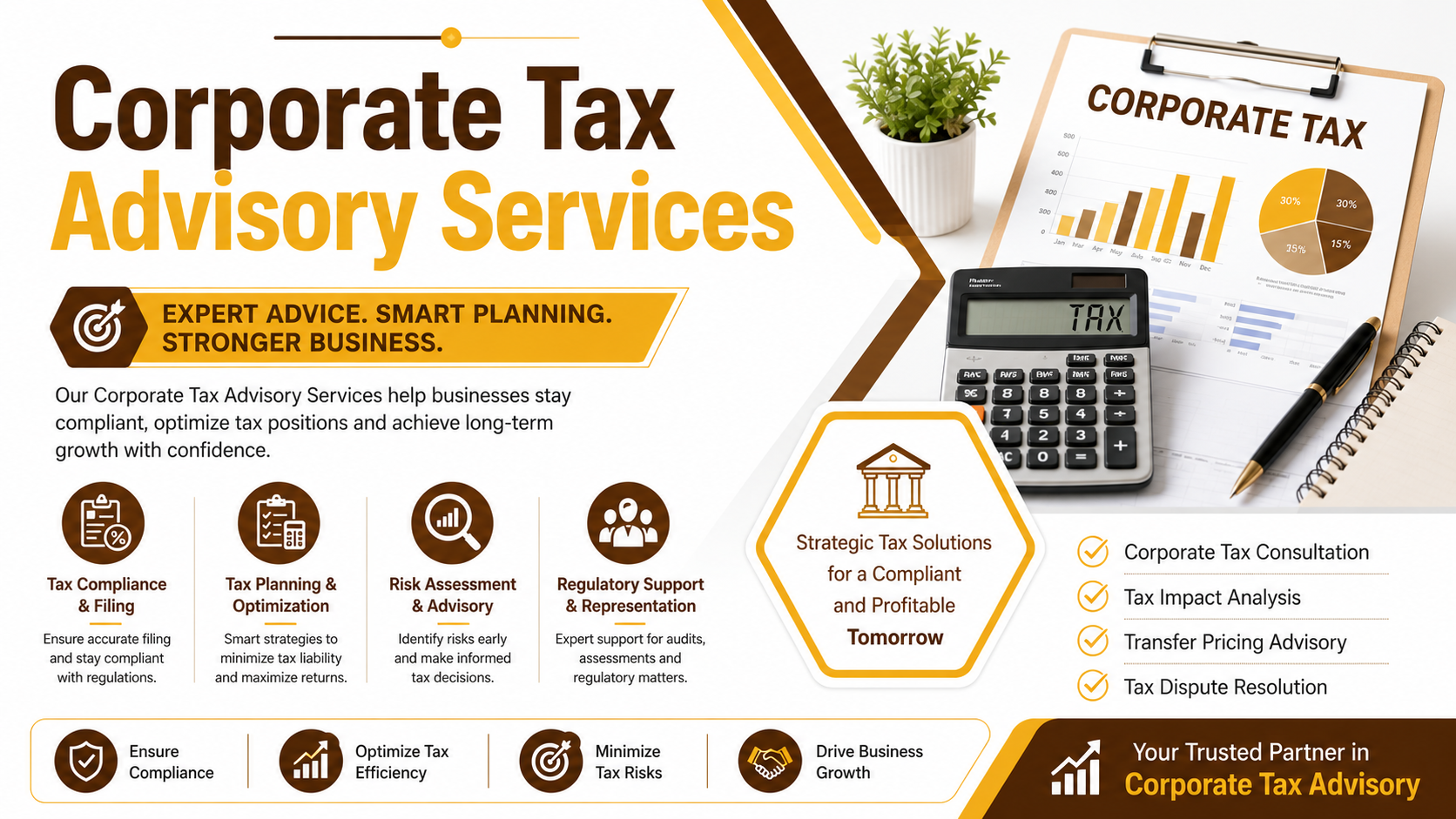 Corporate Tax Advisory Services in UAE for businesses offering tax planning, compliance, corporate tax consulting, and regulatory support