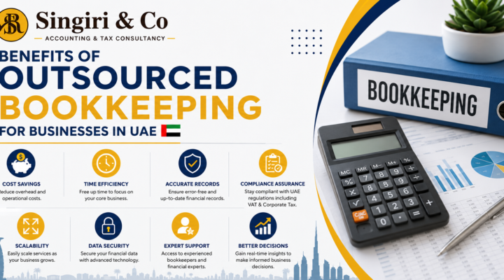 Benefits of Outsourced Bookkeeping in UAE for accurate financial records and better business financial management.