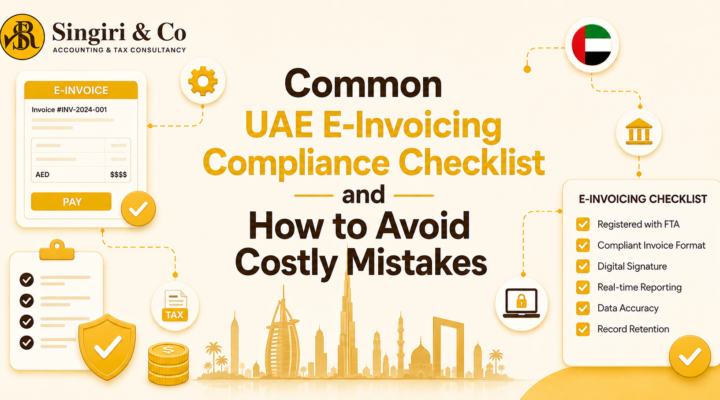 Digital invoicing for UAE businesses with UAE E-Invoicing Compliance Checklist covering tax records, system integration, accuracy, and compliance