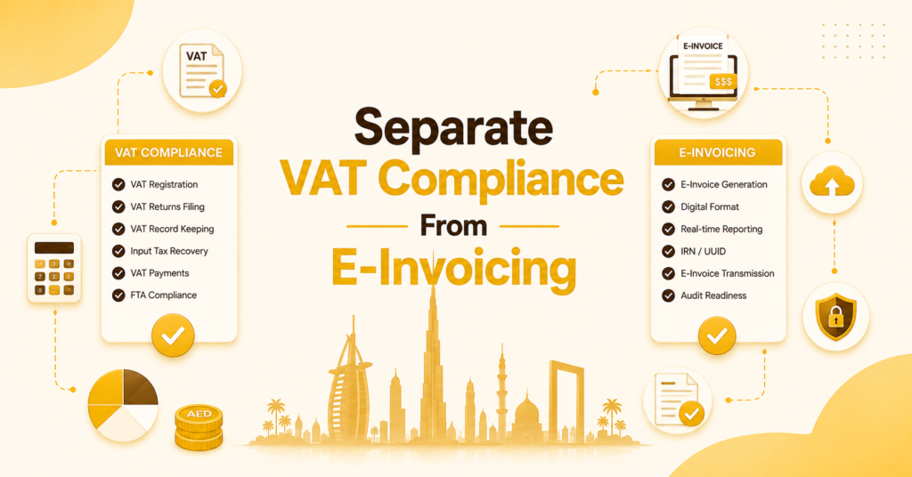UAE business e-invoicing with the UAE E-Invoicing Compliance Checklist covering digital invoices, tax records, system integration, and compliance