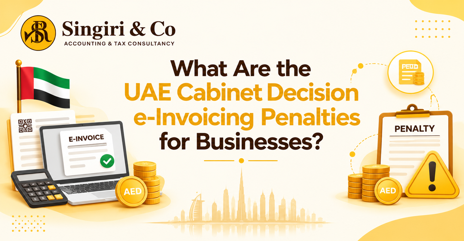 e-invoicing penalties under UAE Cabinet Decision explained, covering UAE e-invoicing compliance, fines, rules, and business requirements