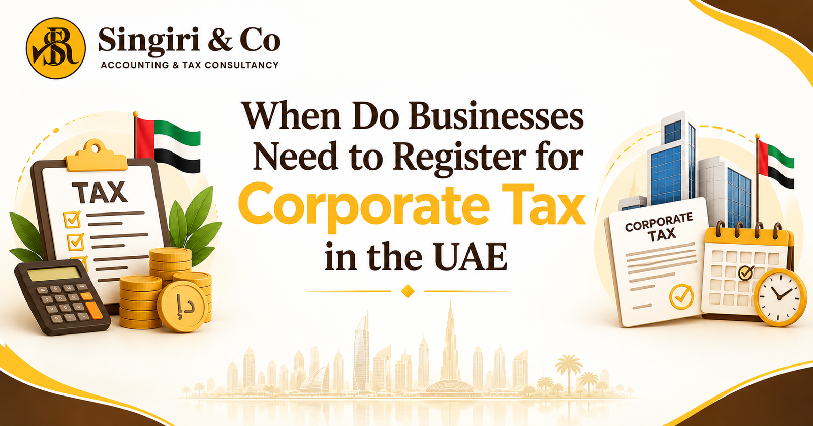 Who Should Register for Corporate Tax in the UAE, showing businesses and taxable persons reviewing UAE Corporate Tax registration requirements and rules.