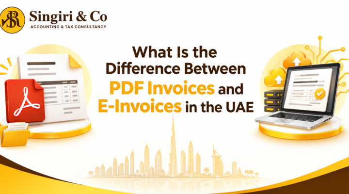 PDF Invoice vs E-Invoice Explained in UAE, highlighting key differences between PDF invoices and structured e-invoices.